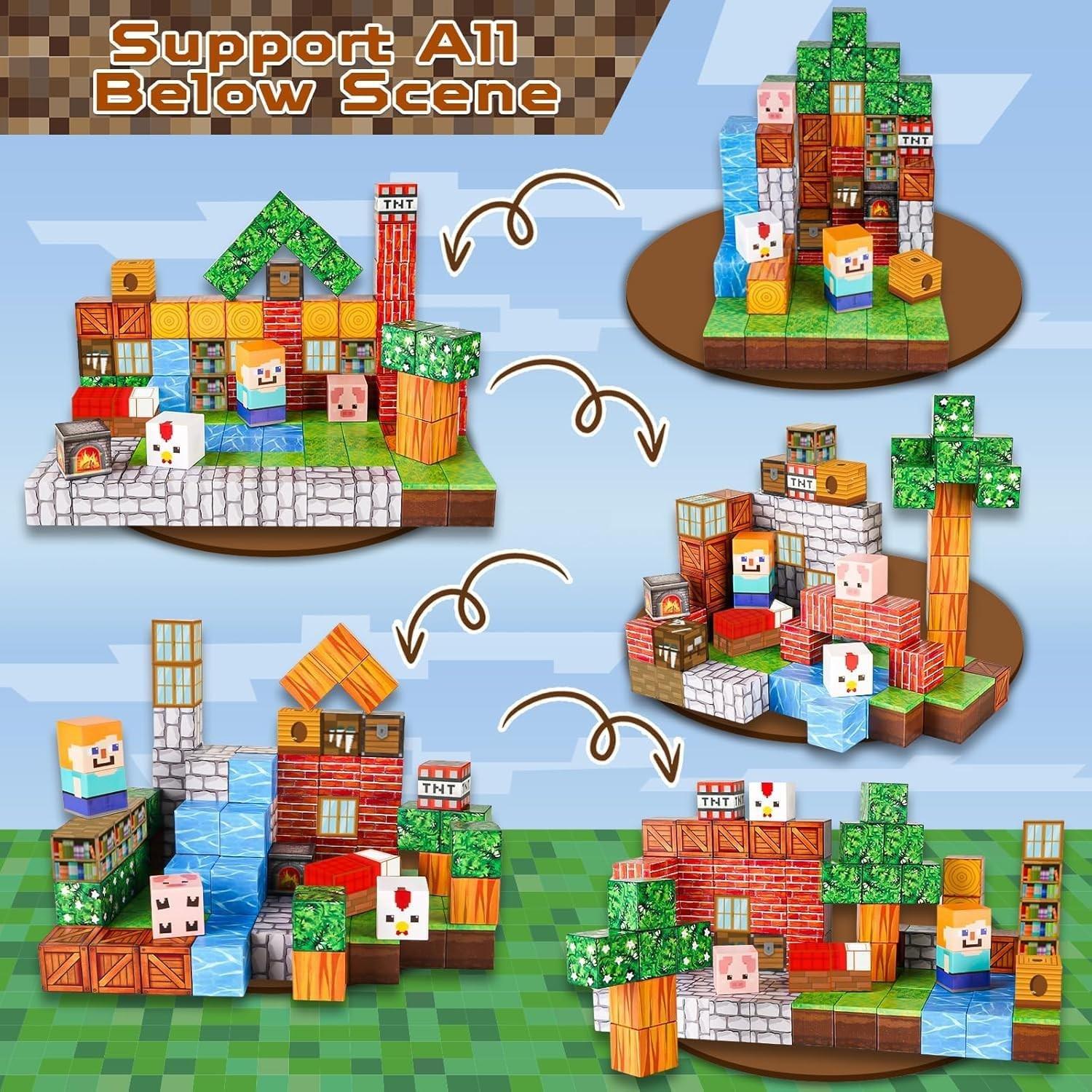 Magnetic Building Blocks Toy Set, Educational Construction Tools for Kids Aged 6 and Up, Creative Play, Perfect Gift Choice