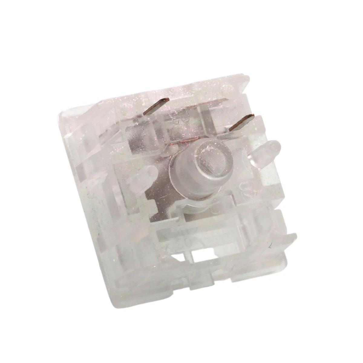 Mirror Silent Tactile Switches Pre-Lubed 5-Pin HotSwap KT0 Stem KTT for MX Mechanical Keyboard