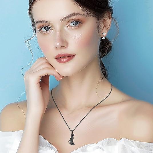 Thanches Santa Muerte Necklace 925 Sterling Silver Pendant Holy Death Goddess Amulet for Protection Sickle Jewelry for Men Women Perfect Holiday Accessory Gift Handcrafted Piece