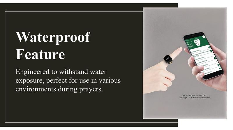 Smart Prayer Beads Ring with Timer, APP-Connected and Waterproof Electronic Counter, Ideal for Muslim Prayers and Daily Worship