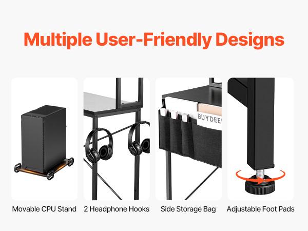 VEVOR L-Shaped Computer Desk, 67-inch Reversible Corner Gaming Desk with Monitor Stand Movable CPU Stand, Modern Stylish PC Table Sturdy Work Workstation for Home Office - Easy to Assembly VEVOR L-Shaped Computer Desk, 67-inch Reversible Corner Gaming Desk with Monitor Stand Movable CPU Stand, Modern Stylish PC Table Sturdy Work Workstation for Home Office - Easy to Assembly