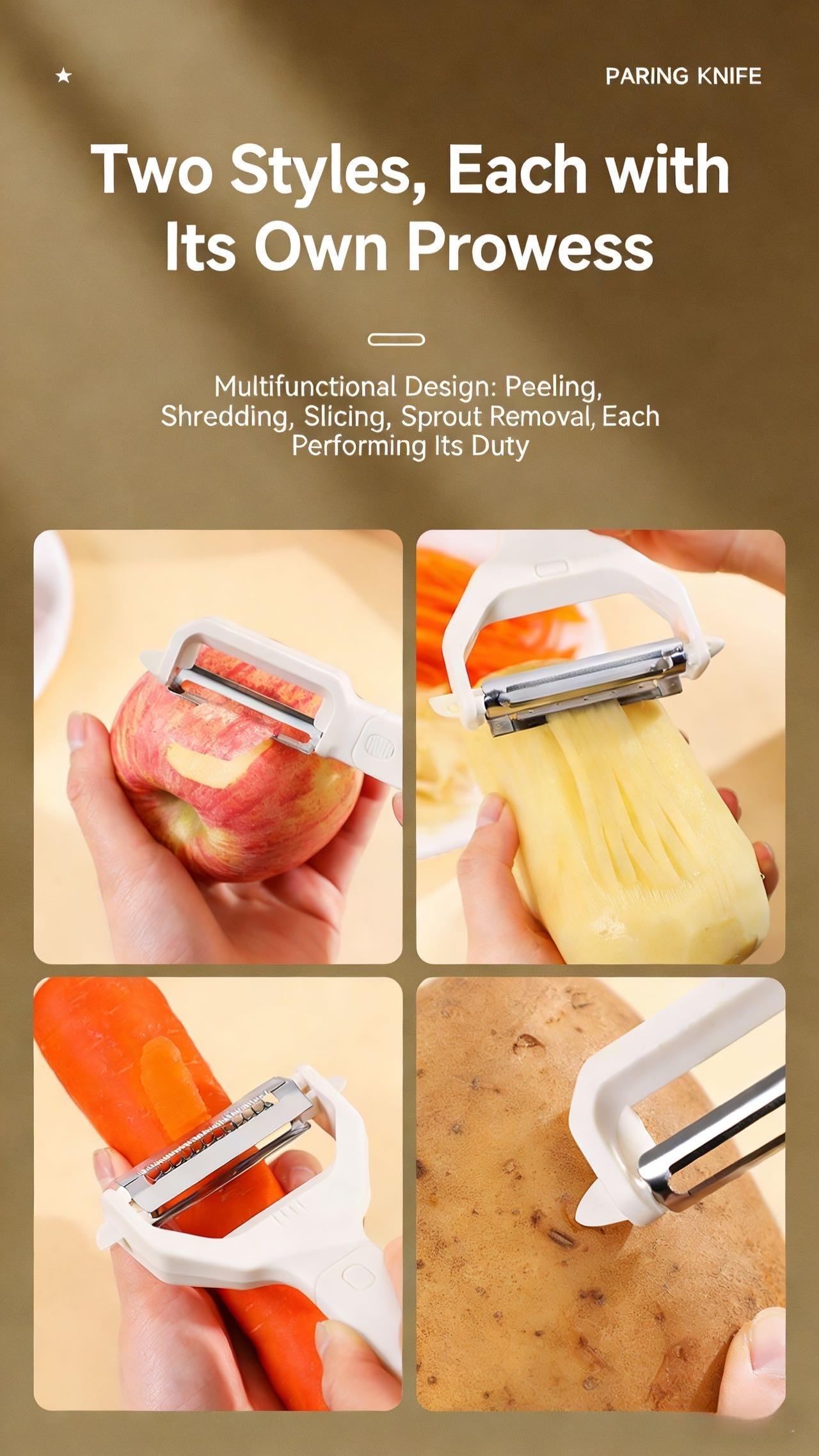 2 in 1 Vegetable Peeler, Multifunctional Peeler & Grater, Kitchen Fruit Peeling Shredding Tool, Essential Cooking Utensil