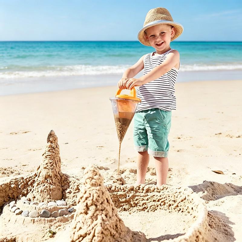 Portable Handheld Beach Sand Funnel Toy Kids Outdoor Sand Spark Flowing Sand Play Toy Summer Beach Sandcastle Making Toy For Children