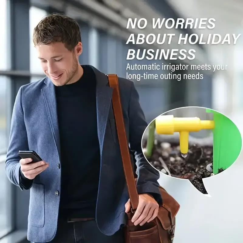 10pcs Automatic Flower Watering System, Drip Irrigation Timer, Home Potted Plant Tool, Auto Watering Nozzle, Garden & Conservatory Use