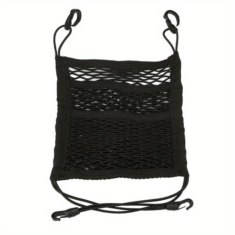 Car Net Organizer Standard Between Seat Mesh Storage Net With Pockets Front Seat Dog Barrier For Cars Trucks Three Layers