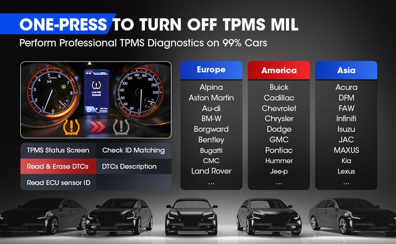 Autel MaxiTPMS TS508WiFi Kit with 8PCS 315+433MHz Sensors Universal Programming, Relearn, Activation Tool, Copy by OBD, Tire Monitoring System, Free Update Upgrade of TS508K, TS408, TS501, TS601,