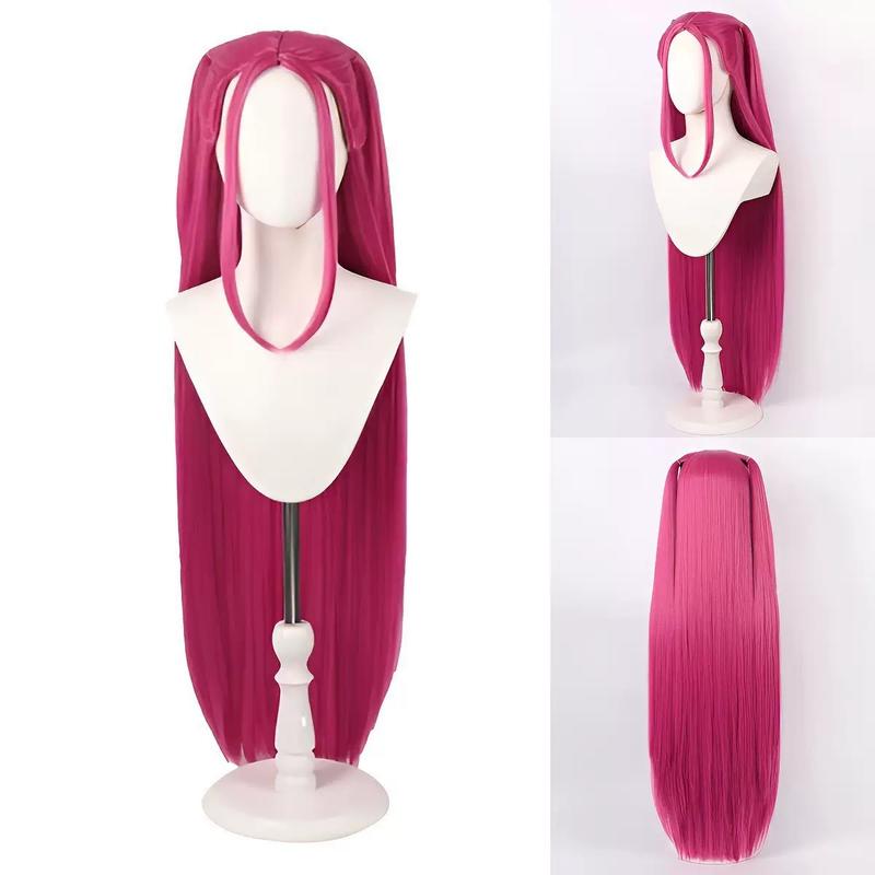 Anime K-pop Costume Kids 39" Wig Rumi Wig Demon Cosplay Wig Hunter Purple Braid Wigs Rumi Costume Zoey Wig Mira Wig for Kids Women Pop Singer Hair Halloween Cosplay Props