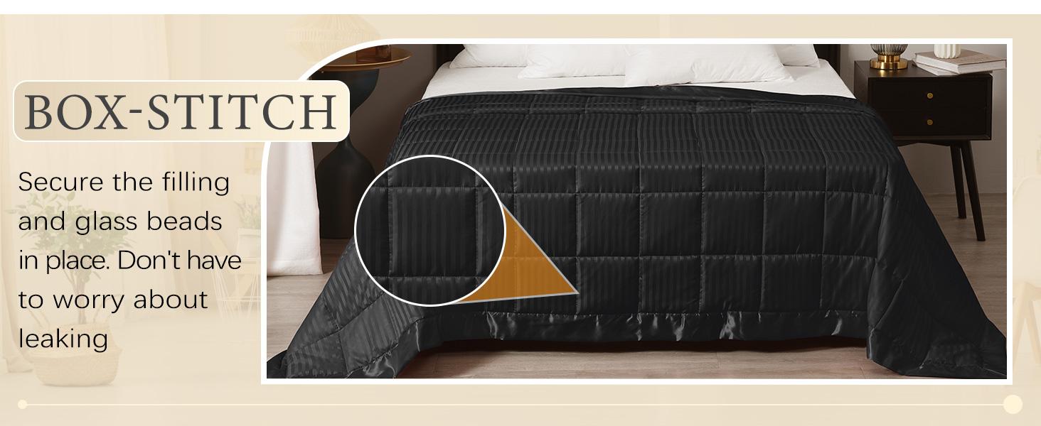 Downluxe Weighted Blanket For Deep Sleep,  Machine Washable Heavy Blanket, Seven-Layer Design