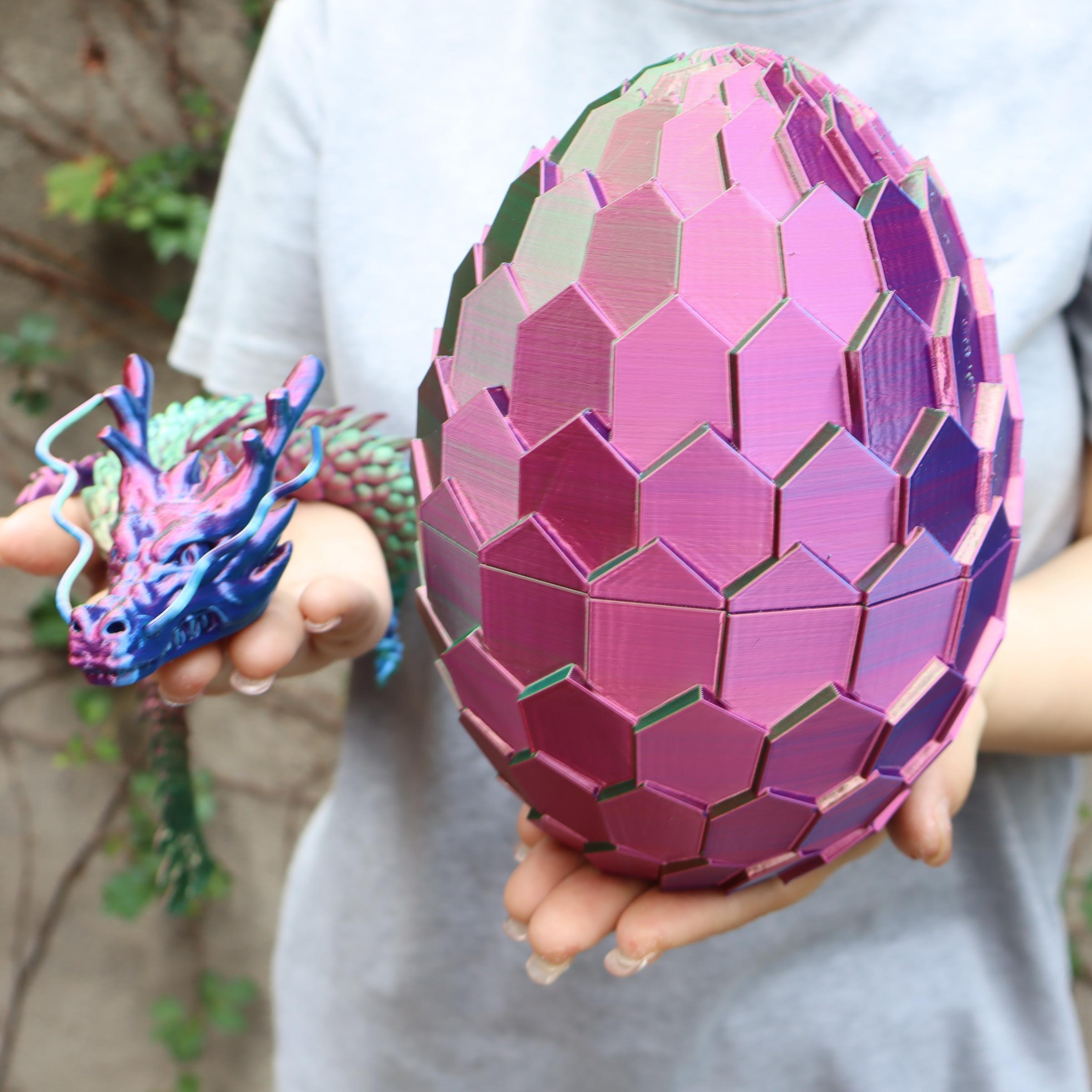 2pcs 3D Printed Dragon Egg Shaped Decorative Eggs, Collectible Figurines, Home Decoration Gift, Party Supplies, Perfect Christmas & New Year Present