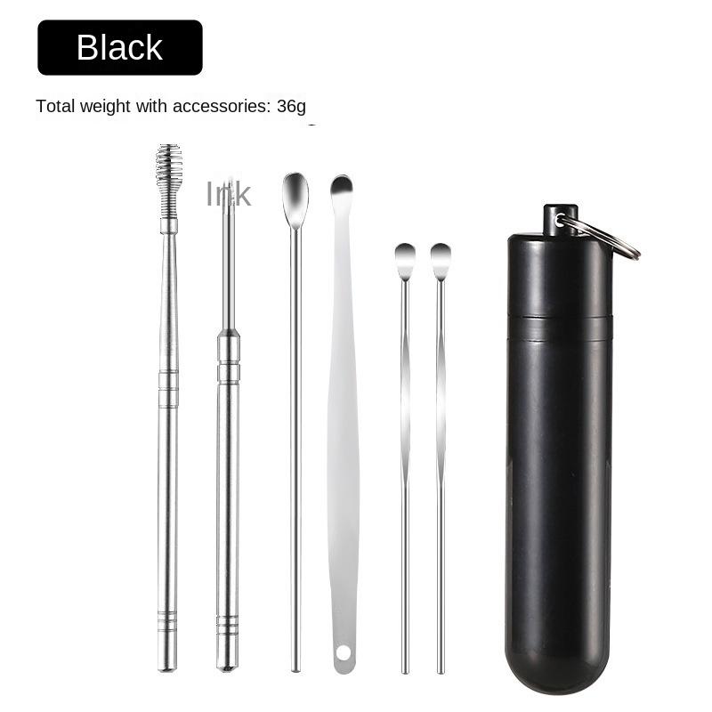 Ear Cleaning Kit 6-Piece Set, Earwax Removal Tools, Home Use Ear Scoop, Easy-To-Use Ear Cleaner, Ear Canal Scraper, Ear Wax Remover, Ear Pick Set