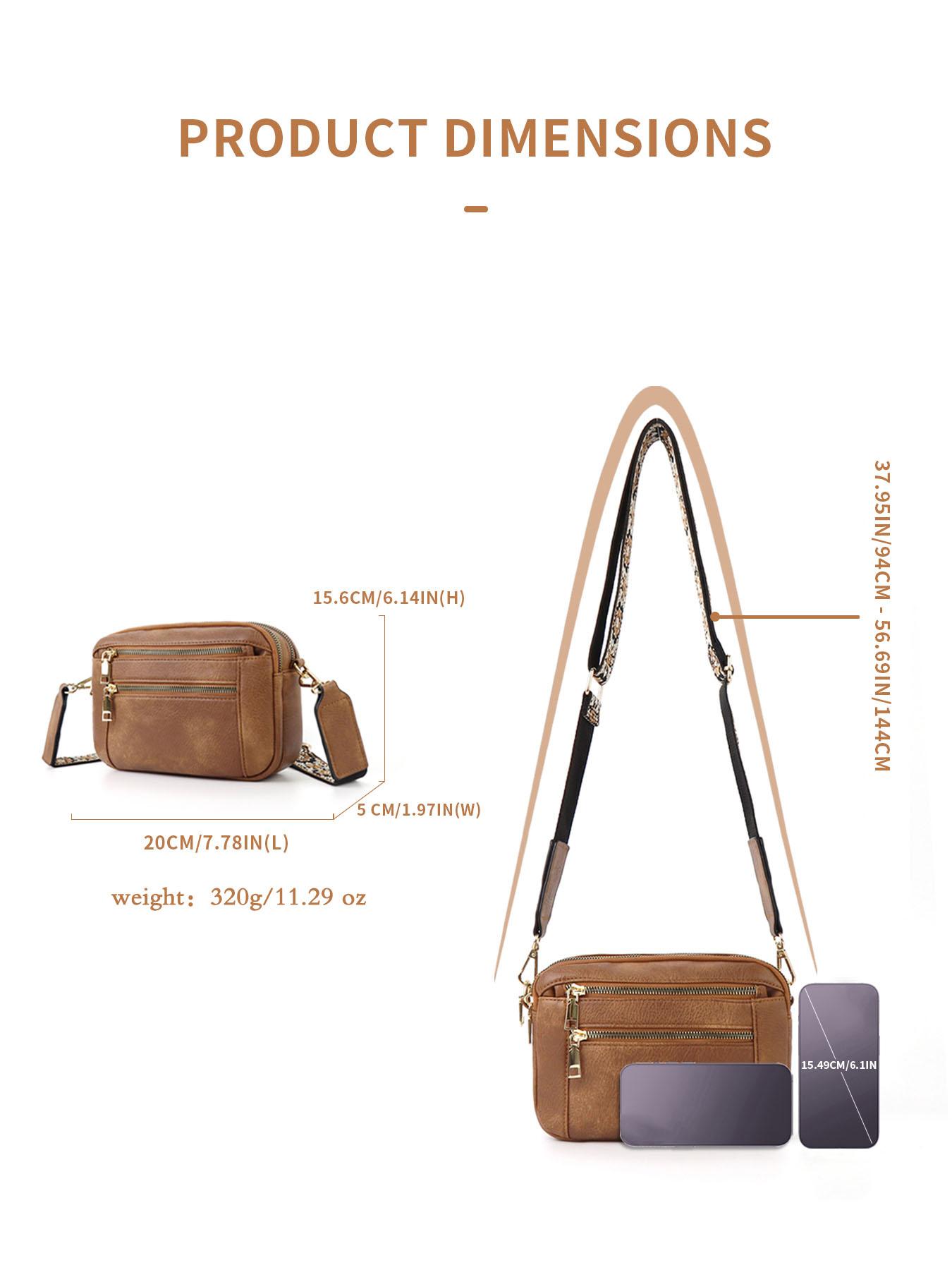 Bohemian Crossbody Purse for Women, Casual Trendy Bag, Small Crossbody Bags Trendy Vegan PU Leather with Adjustable Shoulder Strap, Women's Shoulder Bag, Handbag, Vintage Design, Lightweight & Spacious, Perfect for Daily Use