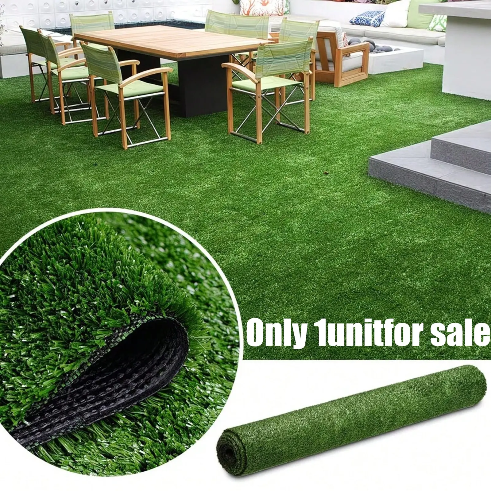 Artificial Grass Carpet, Plastic Lawn Mat, Interlocking Rug, Roof Installation, Landscape Greening, Durable Synthetic Turf