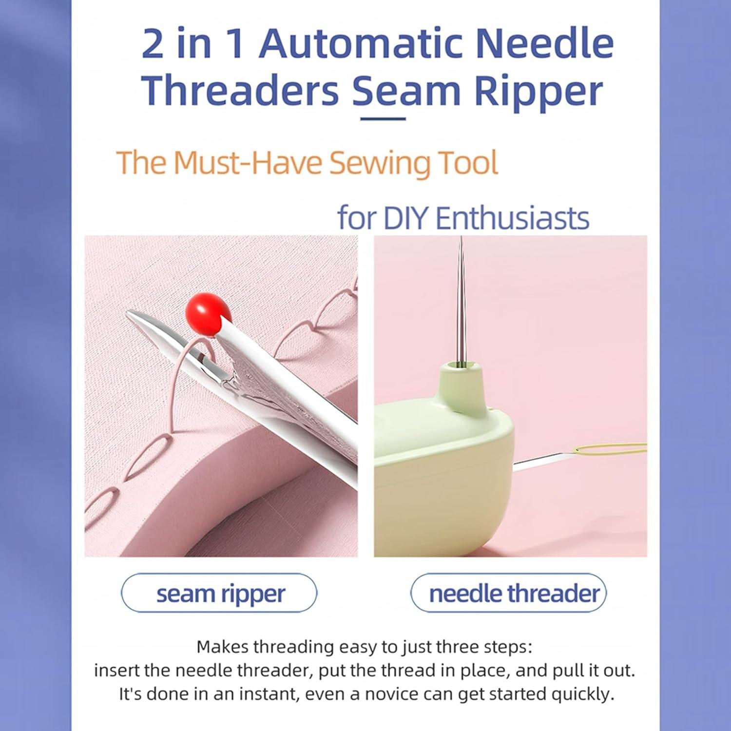 Multifunctional Sewing Needle Threader, Quick Line Removal Tool for Seniors, Portable and Easy Storage, Comfortable Grip, Compact Design