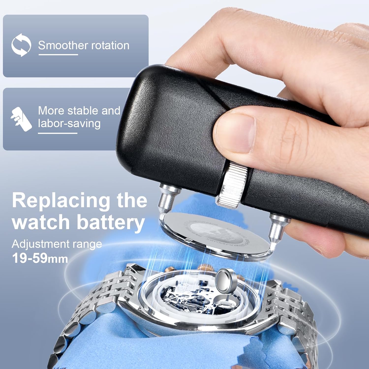 JOREST Watch Repair Tool Kit – Battery Replacement, Case Back Opener, Spring Bar Tool – Great Gift for Watch Lovers & DIY Dads