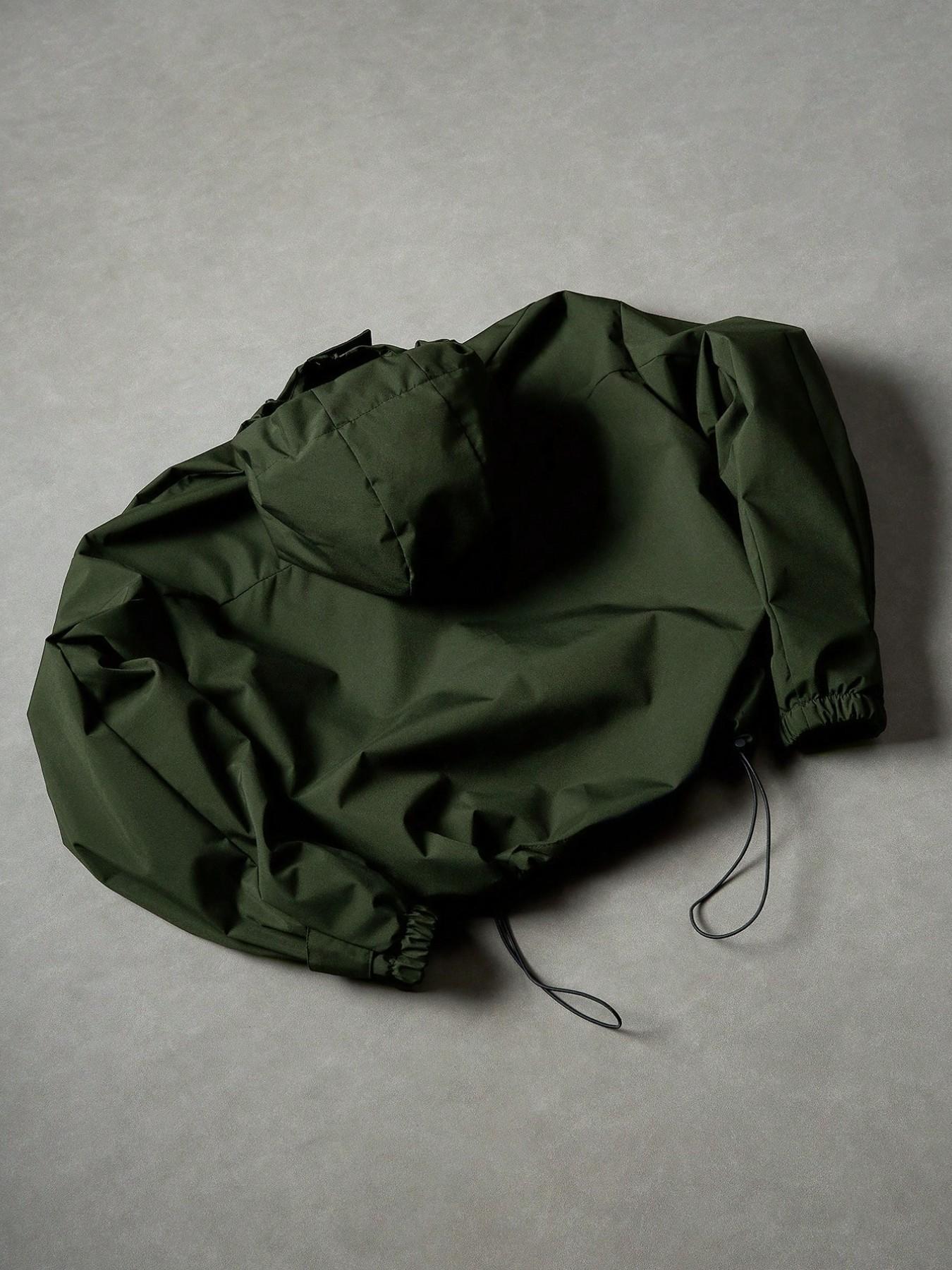 Spring Summer Hooded Windproof Jacket, Lightweight Waterproof Outdoor Hiking Jacket, Casual Street Style, Zip Pockets, Daily Wear