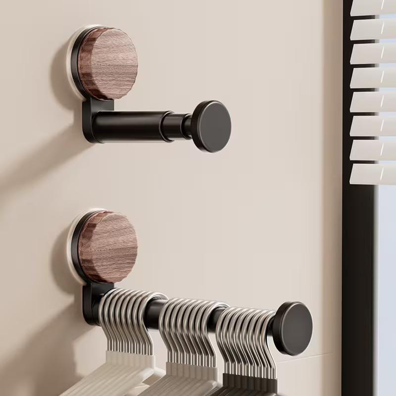 Space-Saving Extendable Clothes Rack, Metal / Indoor Rod, Wall Mounted Drying Machine for Bathroom Balcony Laundry Room