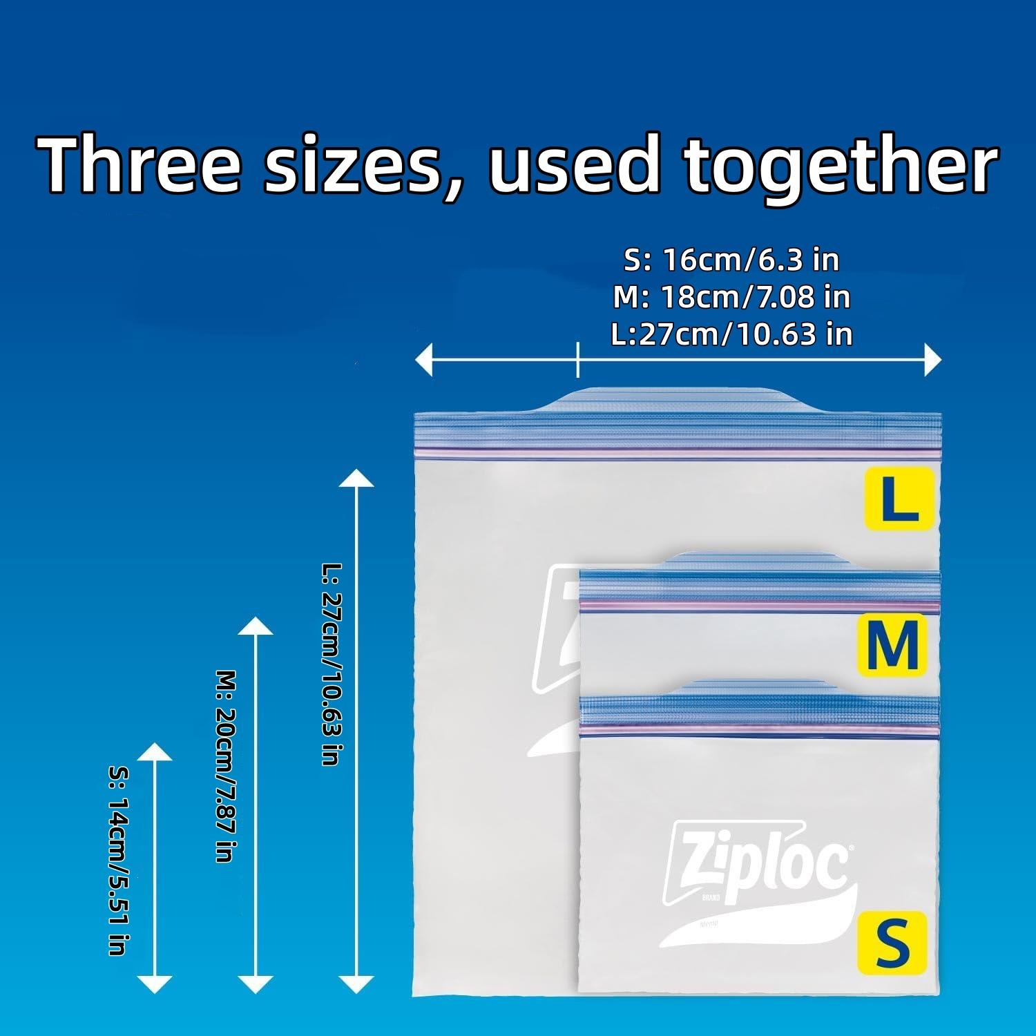 1 box of kitchen standing fresh-keeping freezer bag: food grade PE double ribbed color strip compact bag for refrigerator fresh-keeping/freezing, universal leak proof and moisture-proof, suitable for home people to store and freeze food ingredients