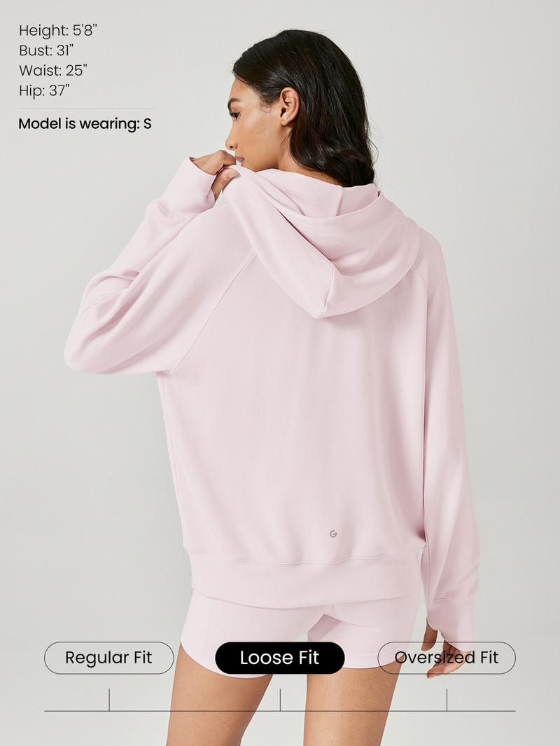 GLOWMODE Modal Silk Touch Half-Zip Hoodie Fall