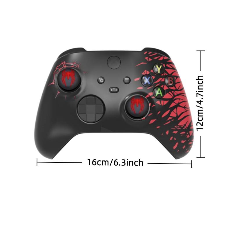 Xbox Series X Spider Silicone Case, Includes Two Joystick Caps and One Sticker, Protective Accessory Set for Xbox Controller