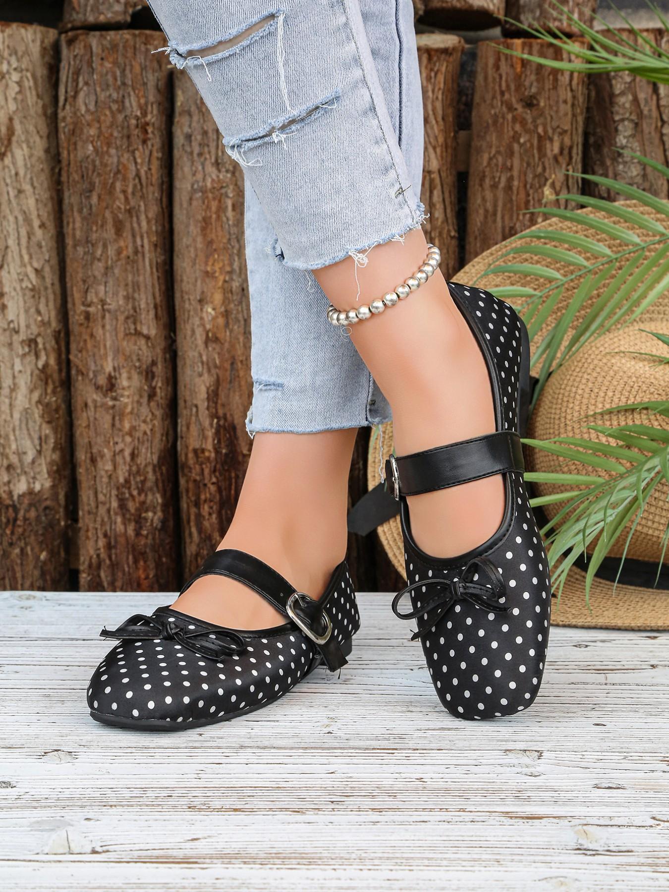2026 New Polka Dot Mary Jane Shoes, Vintage Versatile, Soft Sole Comfortable, All Seasons Wearable
