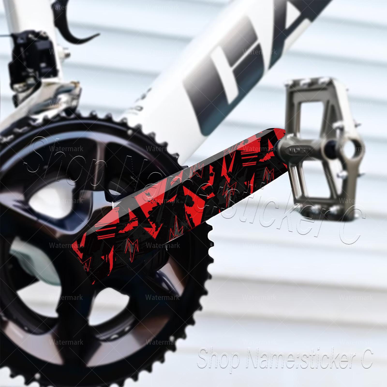 Geometric Bike Crank Stickers, High-Quality Scratch-Resistant Decals, Protective Film, Protector Sticker, Decorative Stickers for Various Bikes
