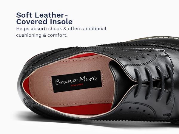 Bruno Marc Men's Sophisticated Wingtip Dress Shoes