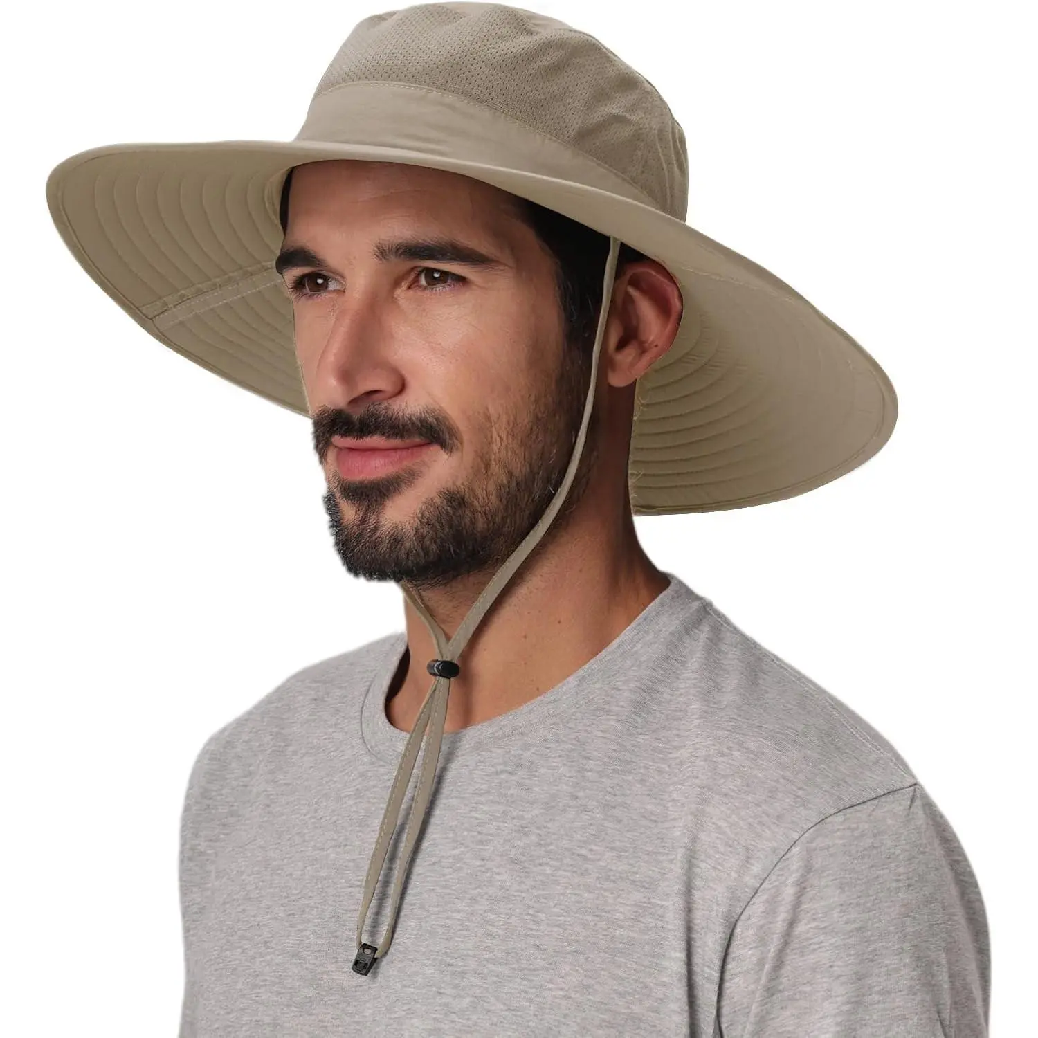 UPF50+ Wide Brim Sun Hat for Men Women - Foldable Fishing Hat with UV Protection, Large Brim for Beach Gardening & OutdoorGift