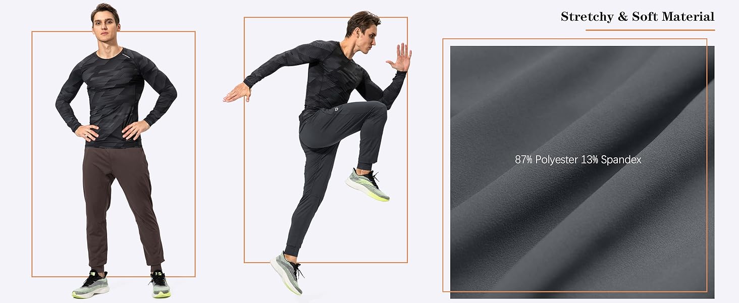 G Gradual Sweatpants for Men Stretchy Joggers with Zipper Pockets Men‘s Track Pants Athletic Pants for Soccer, Running, Workout, Traning Sports Jogging Wear SpringStatements