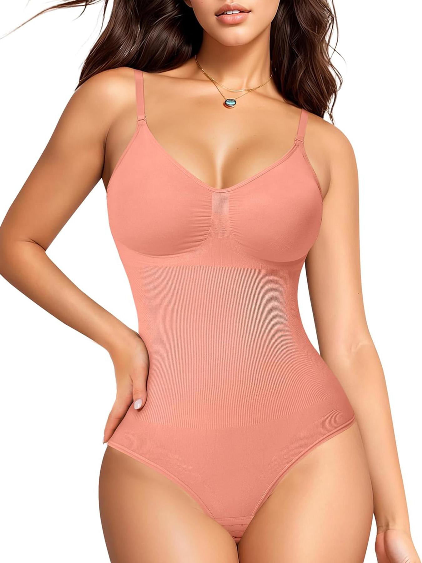Women's Shapewear Bodysuit, High Elasticity Nylon Fabric, Seamless Design, Adjustable Straps, Tight-Fitting, All Seasons Wear push up bra