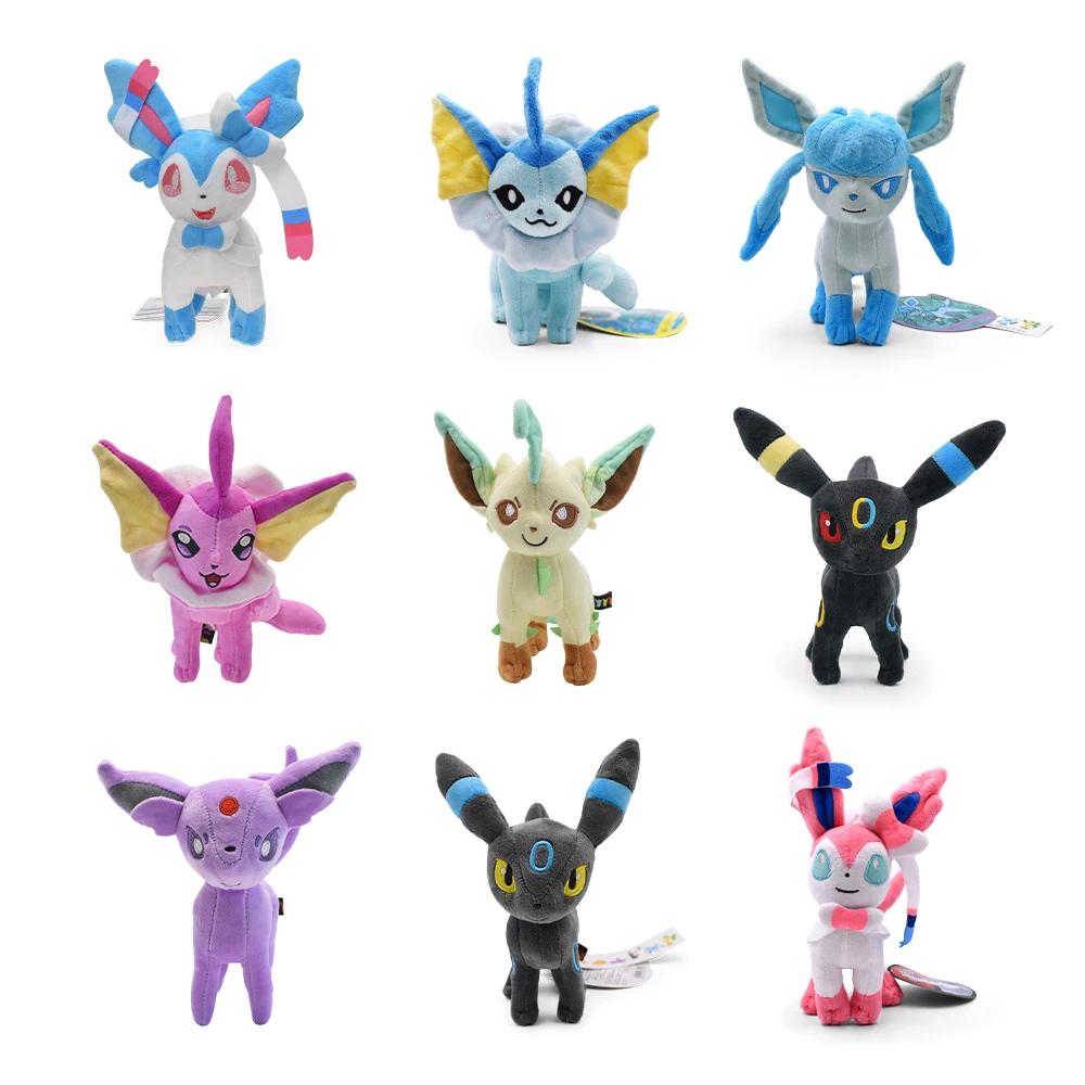 Pokémon Leafeon, Vaporeon, Glaceon, Sylveon, Espeon, Umbreon Soft Plush Toys, Collectible Stuffed Plushies for Gift (Toys & Hobbies Collectibles)