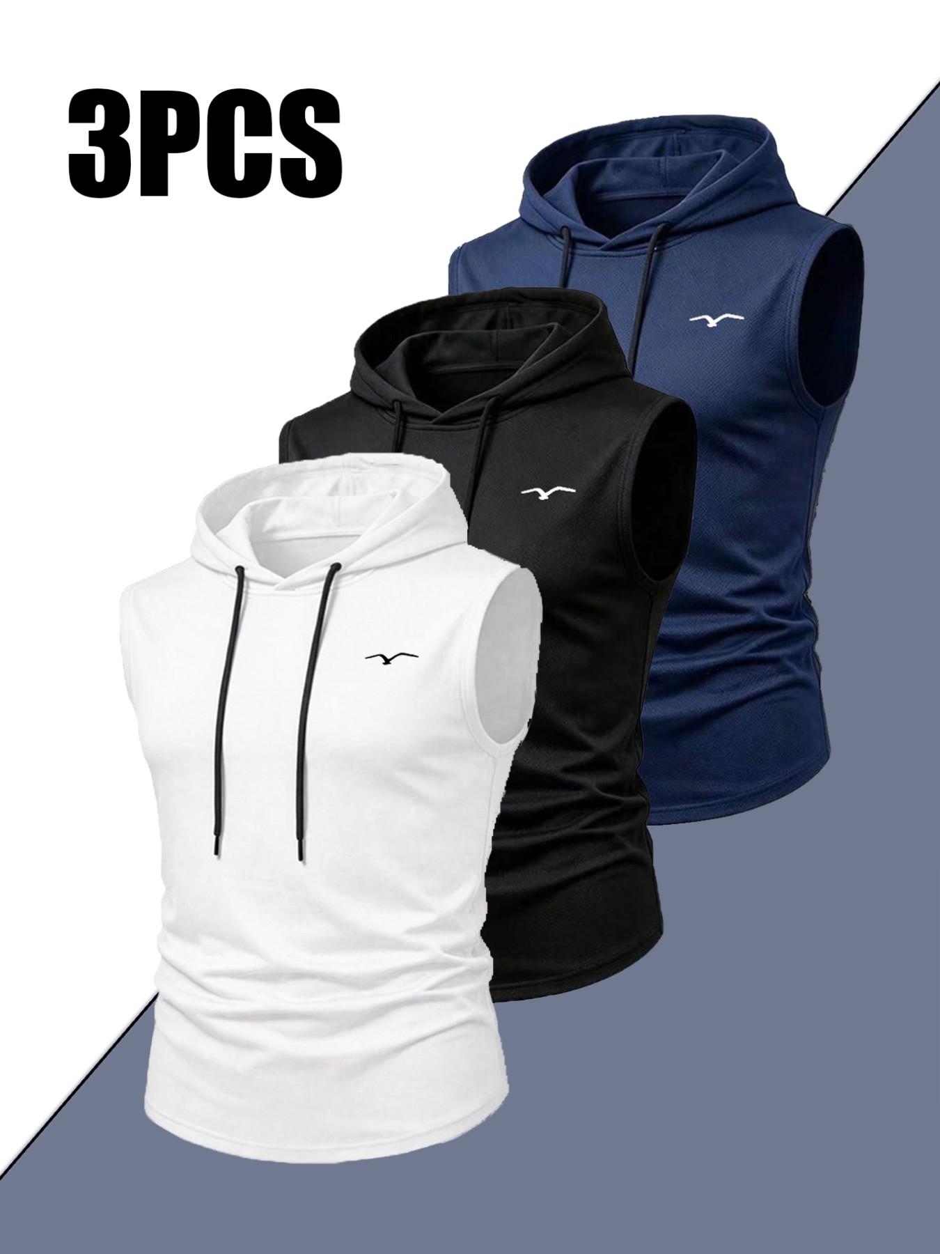 Men's Summer Lightweight Sports Running Fitness Tank Top, Fashion Casual Outdoor Hooded Vest, Comfortable and Stylish Activewear, Casual Gym Vests, Runners Vest