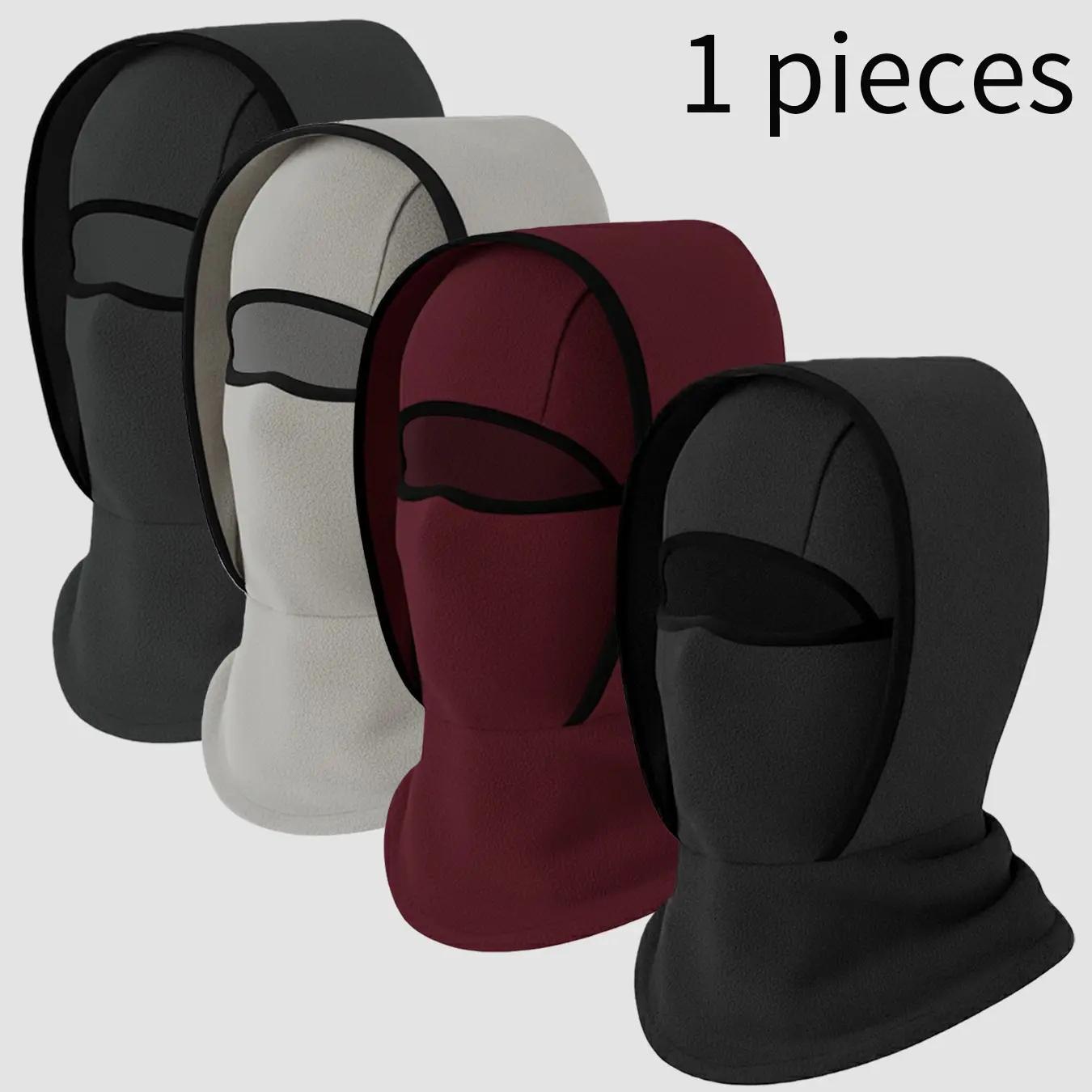 Outdoor Winter Warm Hat Neckband Integrated Cycling Mask Sports Ski Head Cover Neck Windproof Cold One-Piece Pullover Hat