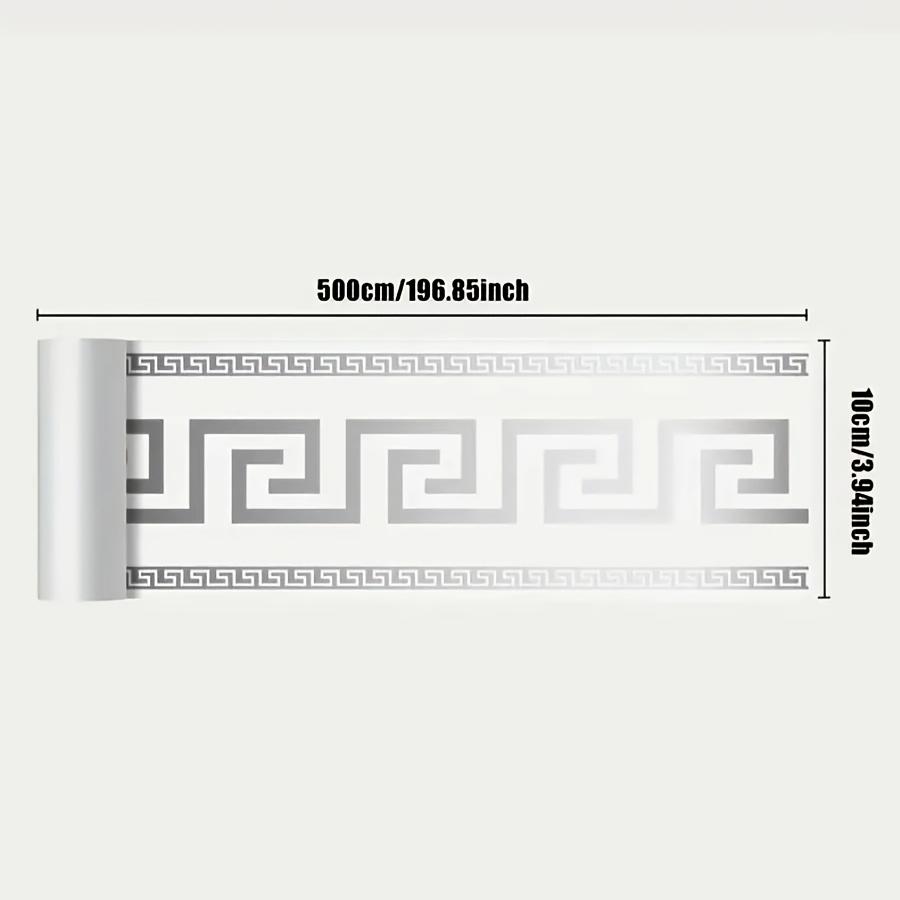 Self-Adhesive Baseboard Wall Border Strip, Thick Waterproof Decorative Trim for Windowsill & Door Frame, 500cm X 10cm