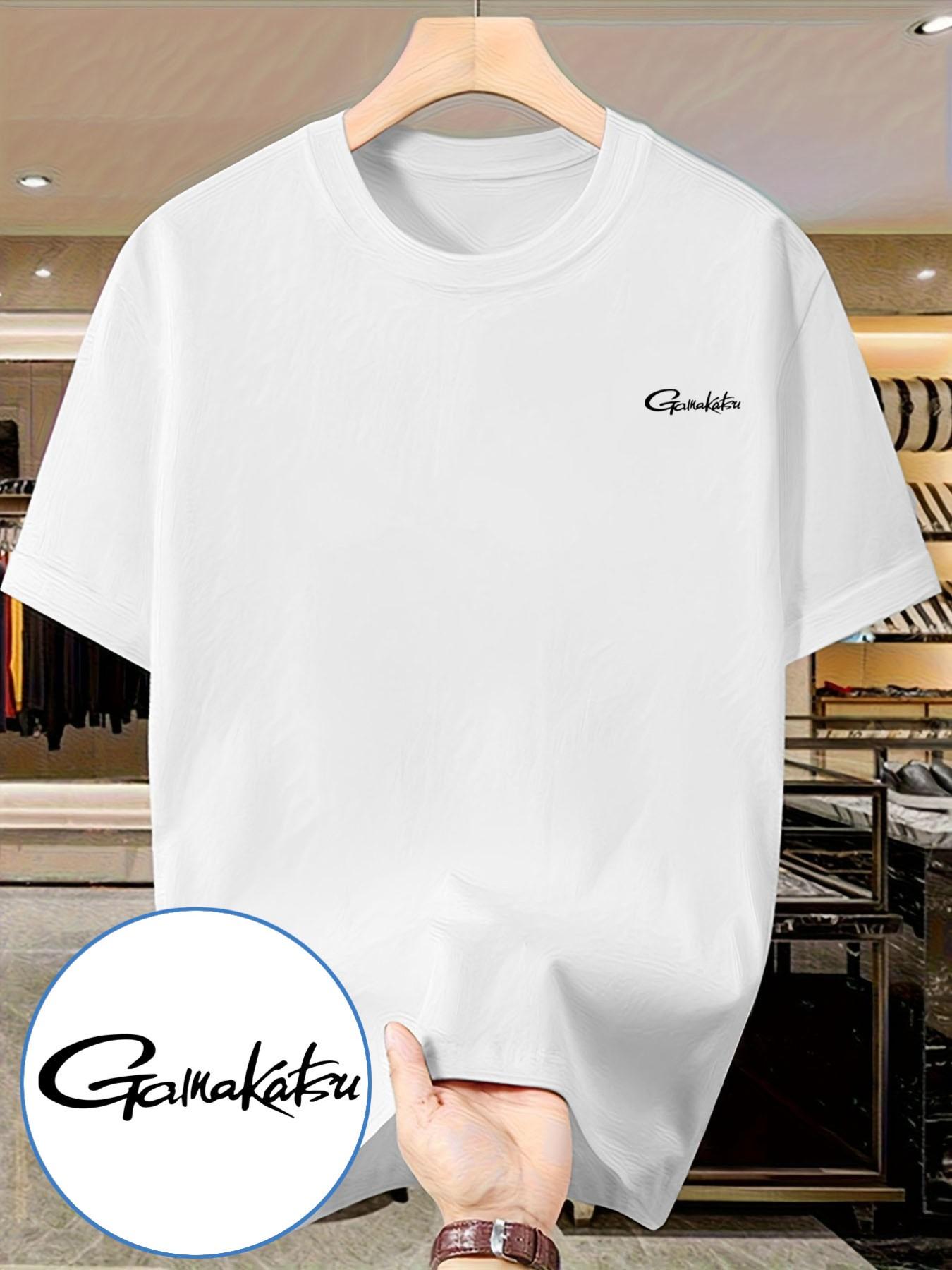 Gamma Kaz Handwritten Font T-Shirt, Essential Closet Piece, Men's Casual Streetwear, Short Sleeve, Slim Fit, No Button, with Collar