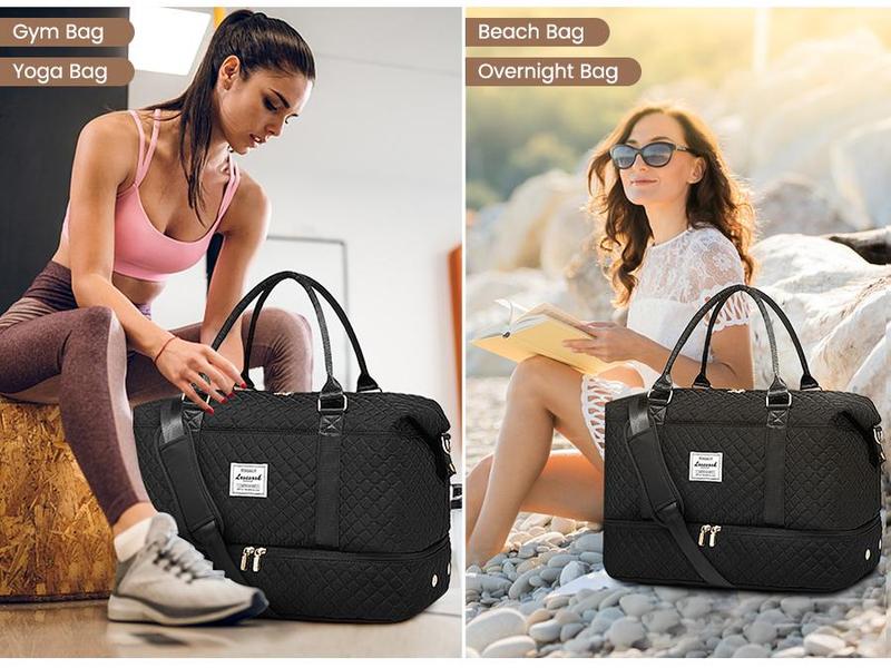 【Valentine's Day Gift】LOVEVOOK Weekender Bag Travel Duffel Bag with Shoe Compartment and Toiletry Bag for Women, Carry on Overnight Bag.Christmas Gift Ideas, TikTokholidayhaul