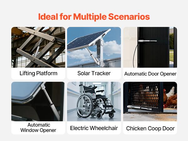 VEVOR 12V Linear Actuator, 4 Inch High Speed 0.6/s Linear Motion Actuator, 225lbs/1000N with IP54 Protection Mounting Bracket for Lift Desk, Recliner Chairs, Window Door Opener