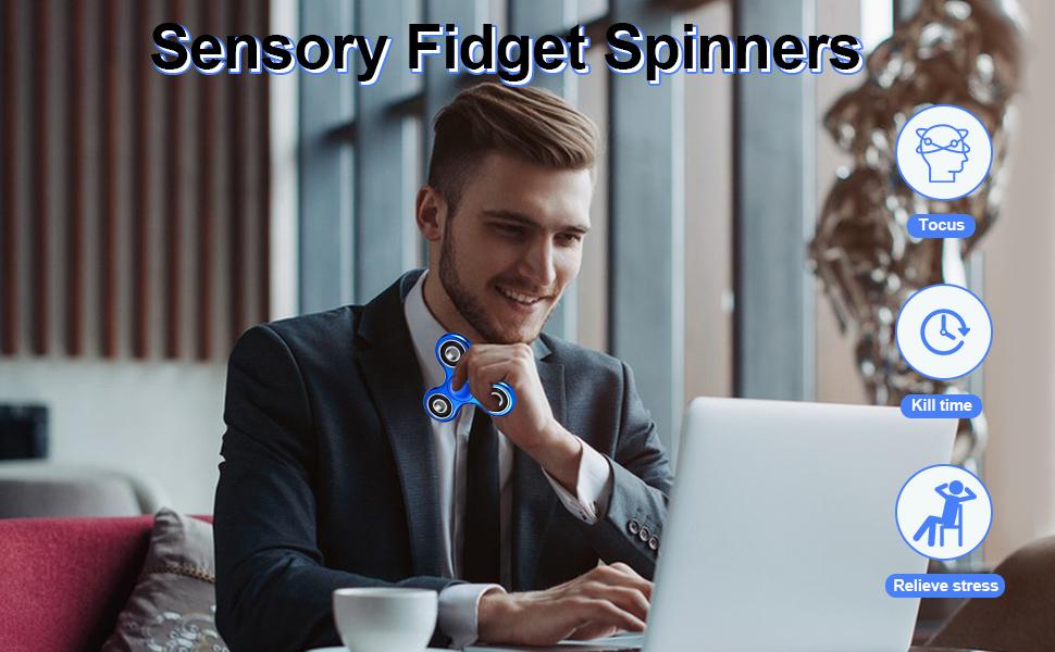 Dealsforyoudays Fidget Spinner 2 Pack, Stress Anxiety Relief Sensory Fidget Toys for Kids Adults, Cool Electroplated Fidget Spinners for ADHD Autism Birthday Gifts Stocking Stuffers Classroom Prizes for Boys Girls Round