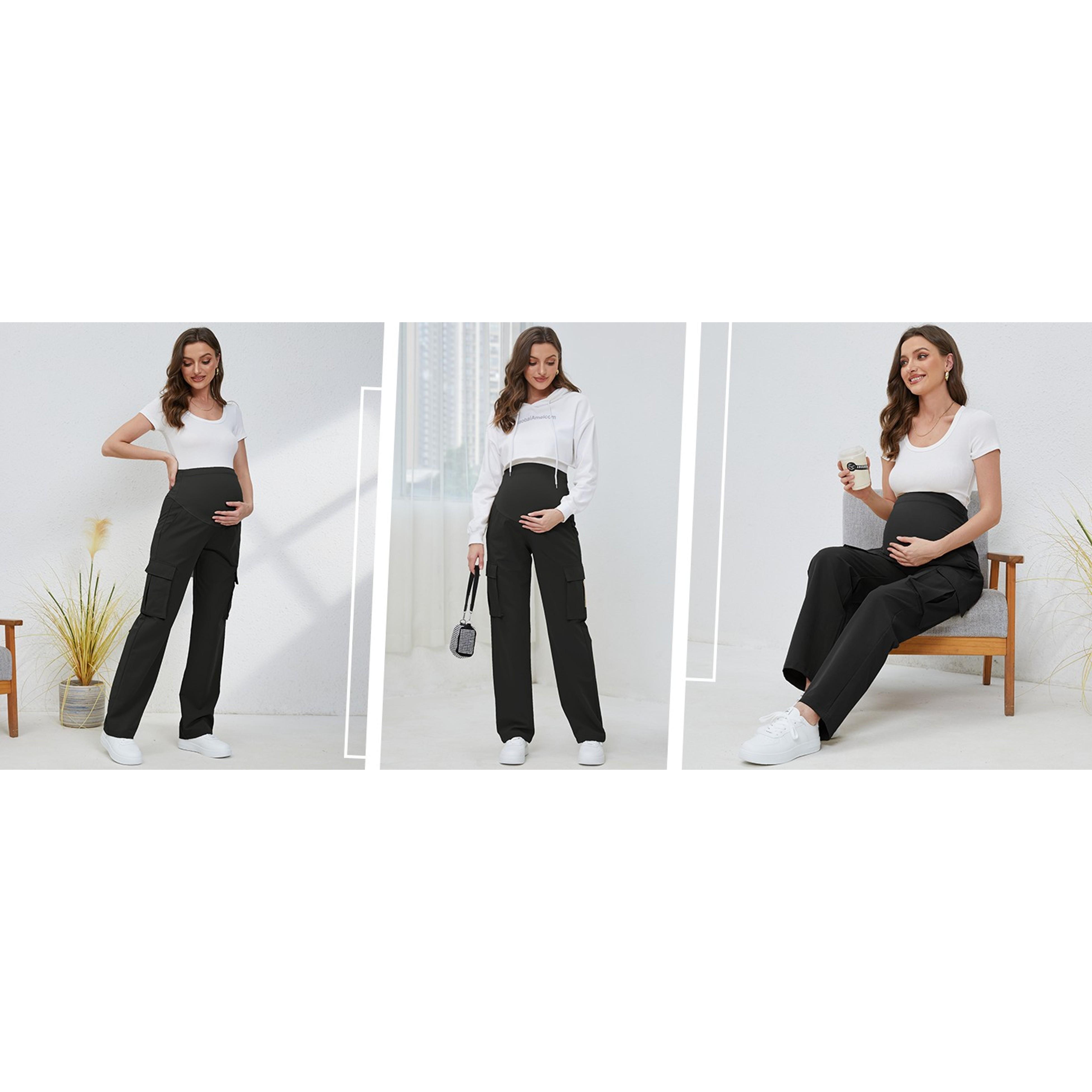 Women's Over-The-Belly Maternity Cargo Scrub Pants, 4-Pocket Pregnancy Clothing, Over Belly Women's Over-The-Belly Maternity Cargo Scrub Pants, 4-Pocket Pregnancy Clothing, Over Belly