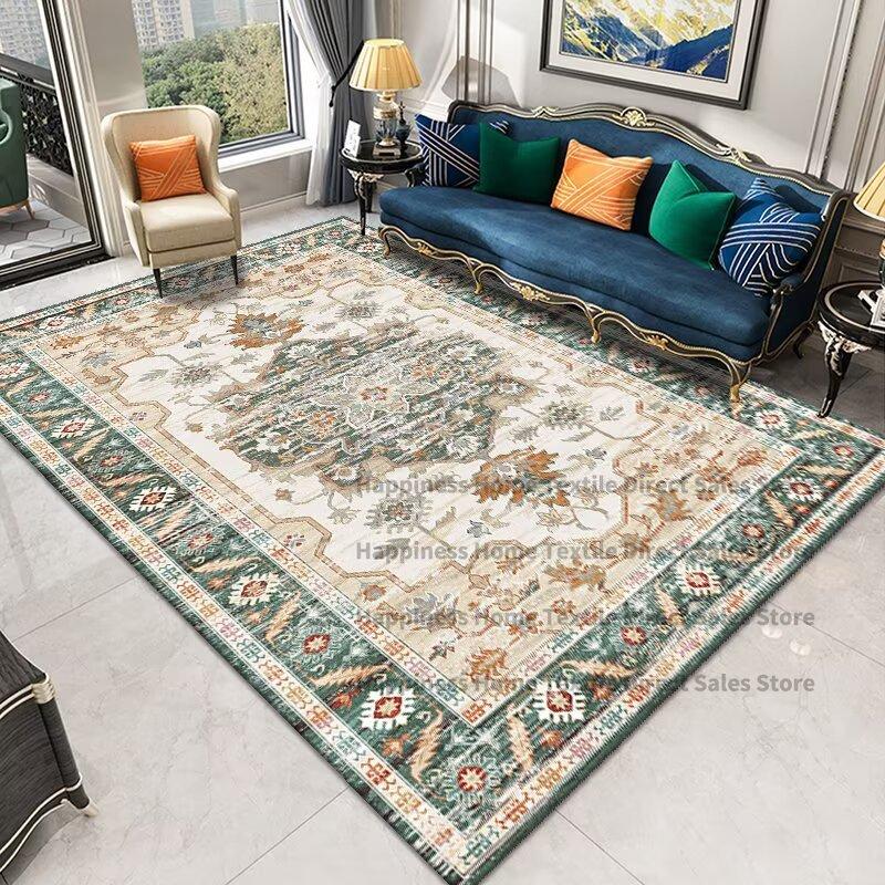 Vintage Persian Medallion Flannel Area Rug - Traditional Oriental Boho Print Soft Mat for Living Room, Non-Slip Ethnic Home Decor #VintagePersianRug #OrientalMedallionMat #BohoEthnicDecor #TraditionalCarpet #NonSlipFlannelRug
