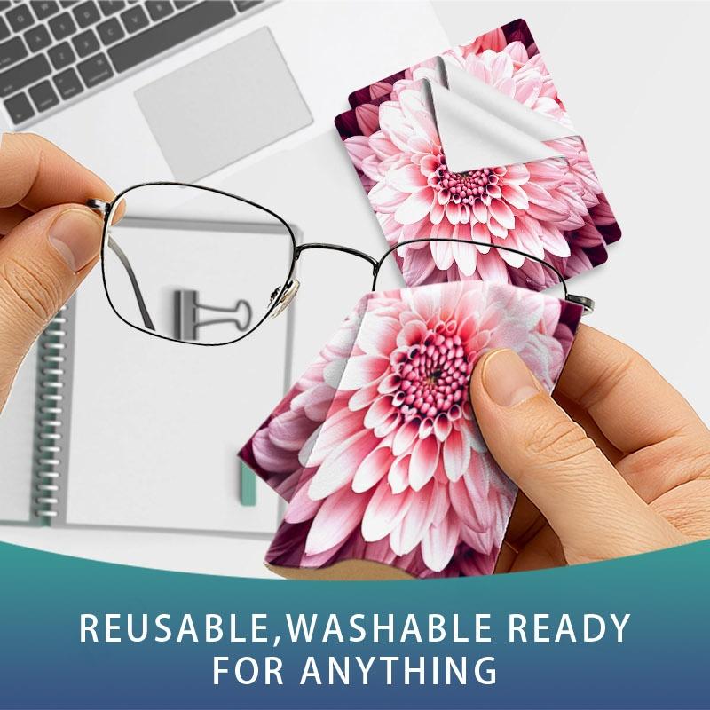 1/3/6/14pcs Lens Cleaning Cloth, Multiple Specifications Available, Single - Sided, Soft & Layered Like Pink Dahlia Petals, Ideal for Camera & Eyeglass Cleaning, Gentle Care for Lenses, Enhance Visual Clarity, Romantic Pink - Inspired Design