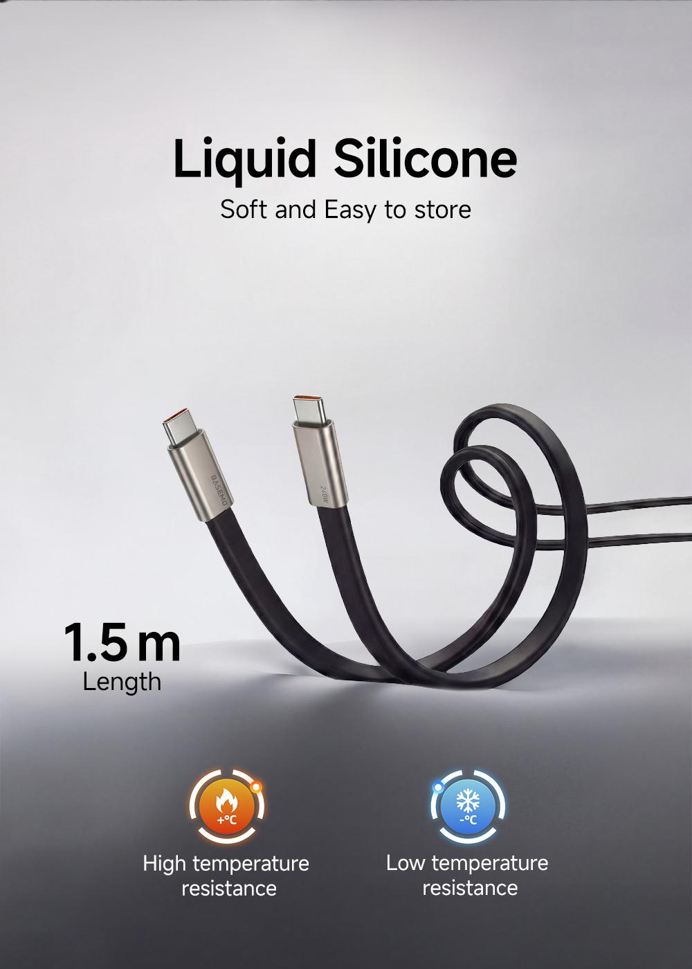 240W Fast Charging Cable Type C to C with Removable Foldable Bracket Stand, Bracket Adapter for Phone Tablet Supports Simultaneous Charging and Gaming Silicone Zinc Alloy Shell 150cm Long,Applicable to iPhone 15 - 17 Pro Max / Samsung, Cellphone