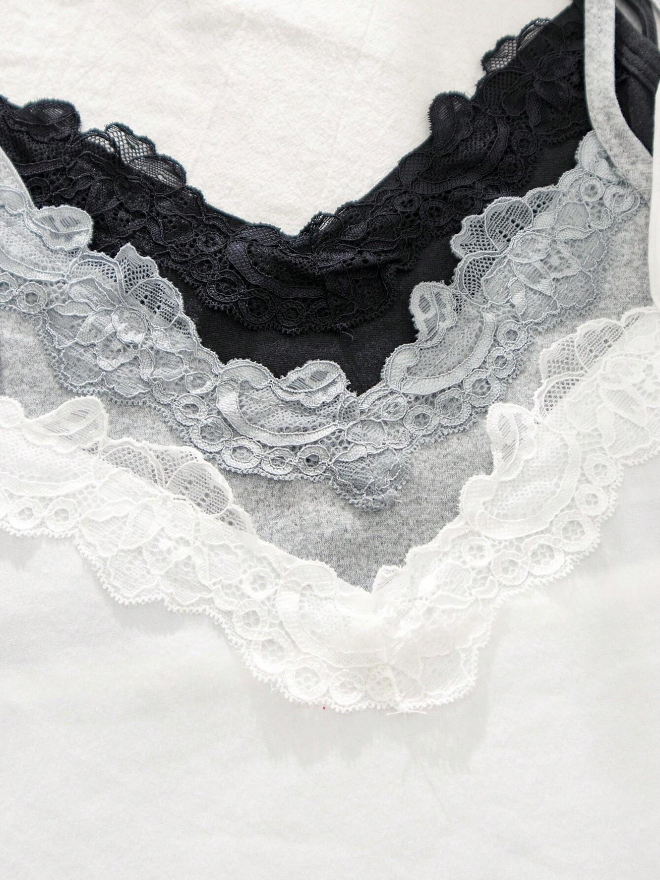 Elegant Summer Halter Top with Lace Trim, Solid Color Slimming Sleeveless Shirt, Casual Home Wear, Versatile Women's Fashion