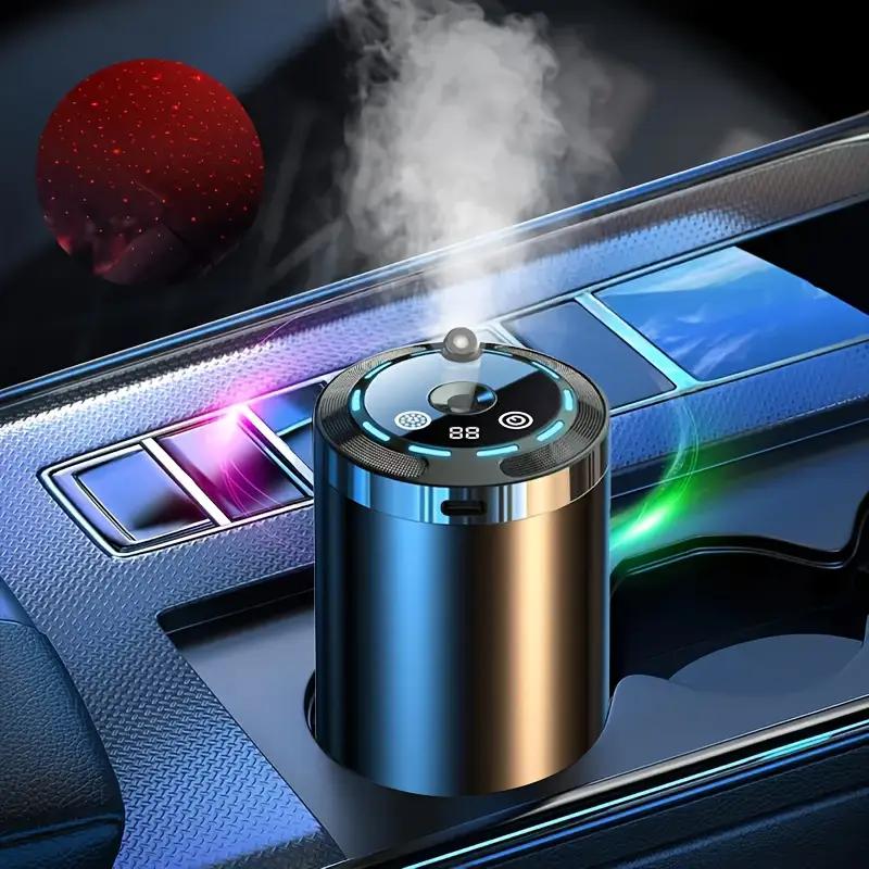 Smart car air freshener, car aroma diffuser with starry sky projection, adjustable aroma intensity 5 levels, a variety of fragrances, stylish design, perfect car gifts