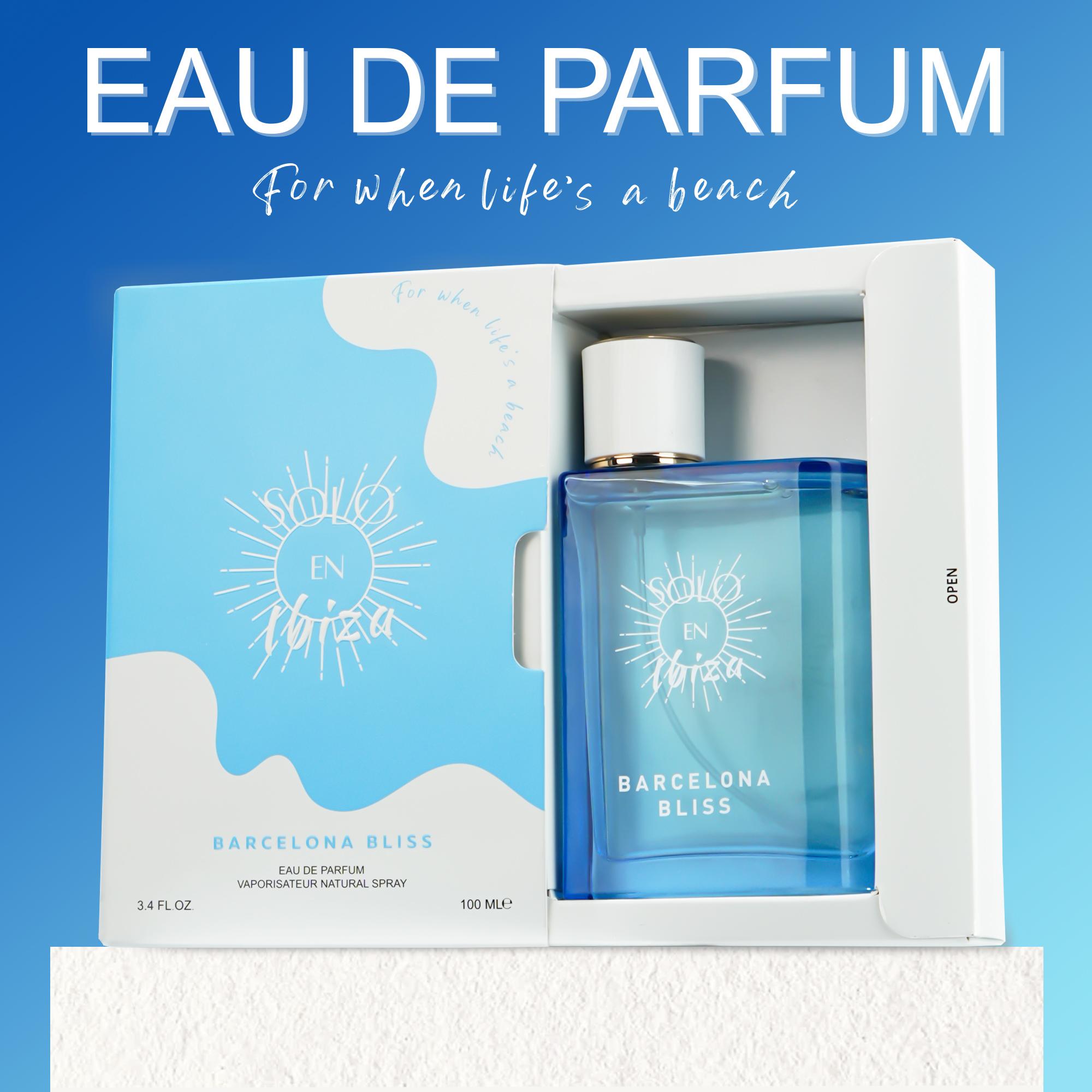 SOLO EN IBIZA 3.4 fl.oz Eau De Parfuma Spray For Men And Women - Long-Lasting Perfume, 4 Different Scent，Perfect For Dating, Daily Life, Parties, Gift Giving Fragrances