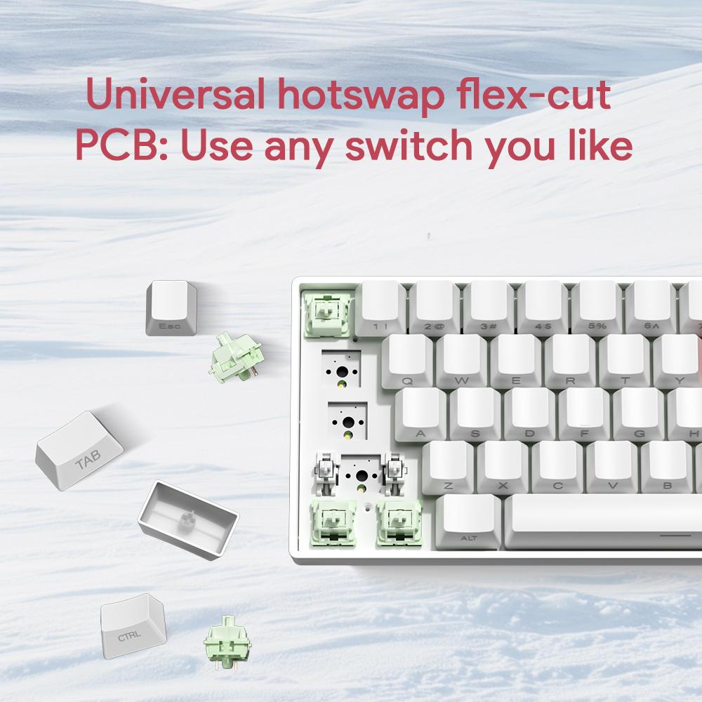 ZIFRIEND TK68 Mechanical Mini 60% Keyboard 68 Keys Layout