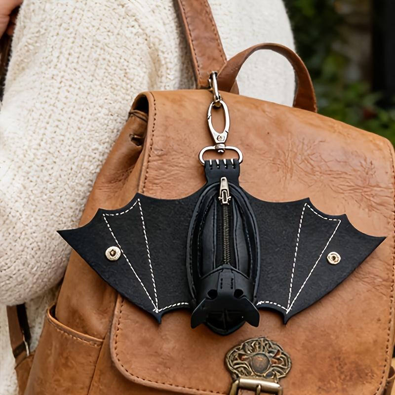 Bat shaped faux leather mini bag