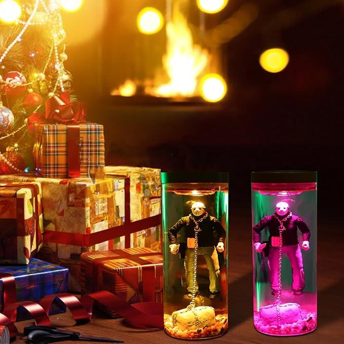 【FaddishDeal】Horror movie decorated water lights, Action Fear maps, collectibles, glow-in-the-dark Halloween decorated gifts Candle Creepy,Decorative centerpieces