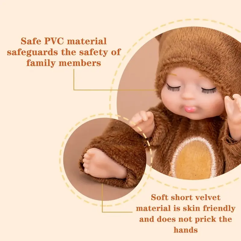 Girls' Cartoon Realistic Newborn Doll Set - 4.3in Mini Dolls, 6 Fairy Tale Princess Figures, Premium Gift Packaging, Pretend-Role Play Toy for Children Girls' Cartoon Realistic Newborn Doll Set - 4.3in Mini Dolls, 6 Fairy Tale Princess Figures, Premium Gift Packaging, Pretend-Role Play Toy for Children