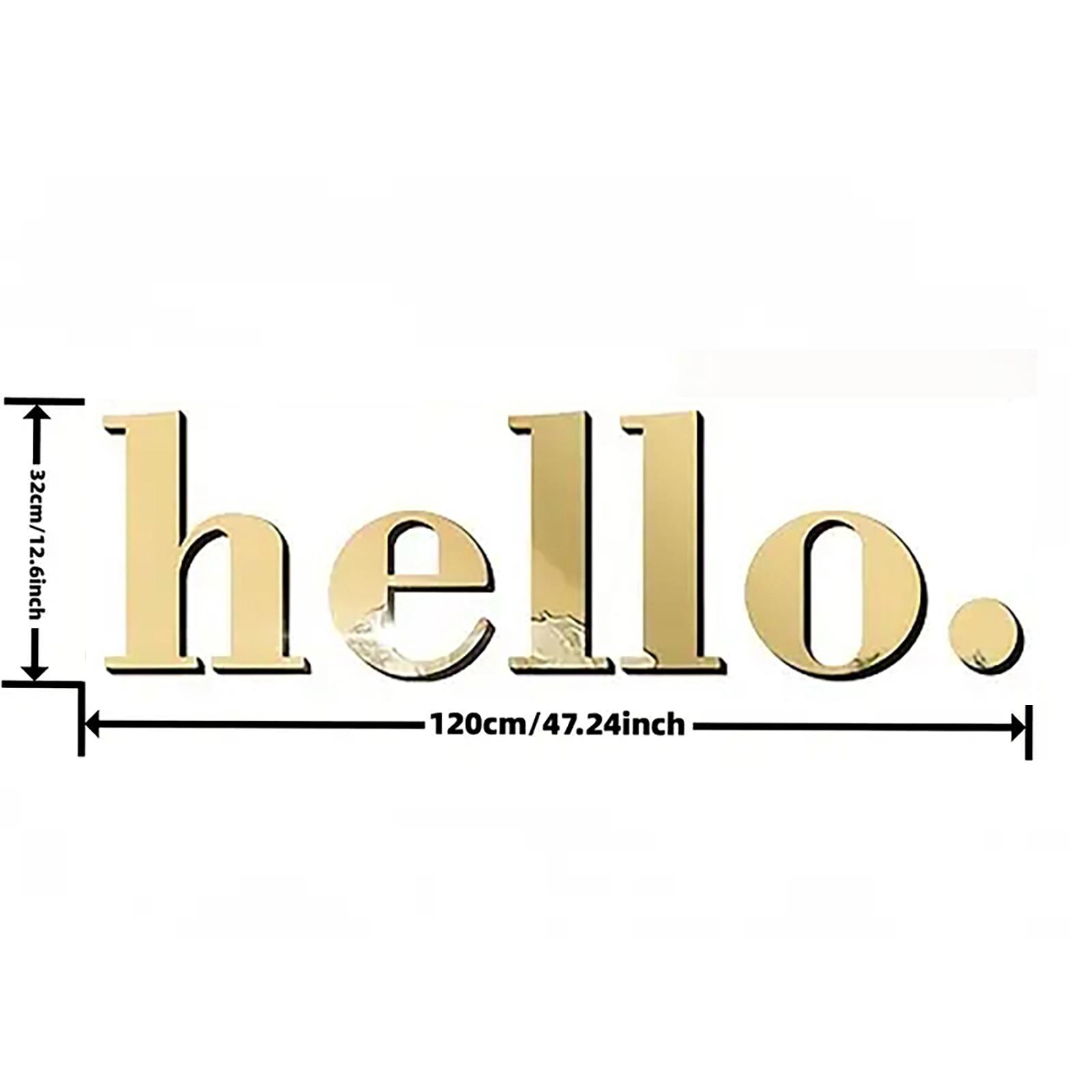 3D Creative Acrylic Wall Stickers Set, Welcome Sign Decals, Self-Adhesive for Bedroom, Entryway, Living Room, Porch, Home Decoration