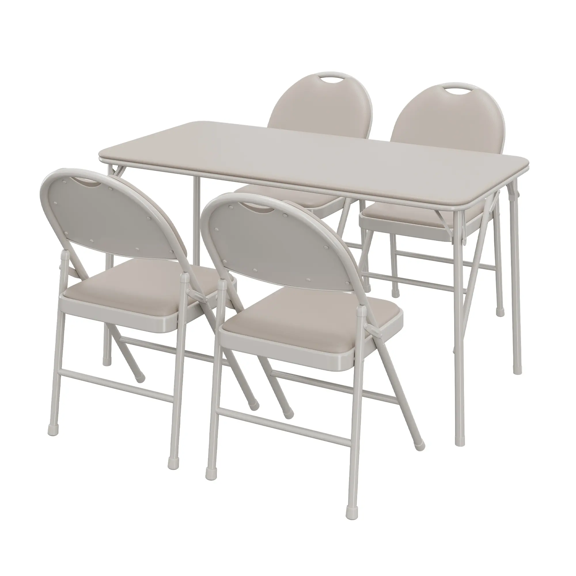 Rectangular Folding Table - 20.07"x47.24", Mark & Scratch Resistant, Collapsing Legs, Anti-Slip Feet, Portable, No Assembly Needed, Ideal for Dining, Office Use, Rectangular Shape